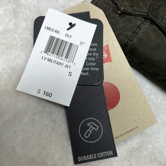 🚫SOLD! •NWT🤩 |•LEVI'S•| Military 5 Pocket Lined Cotton Jacket Sz Small - Picture 11 of 15